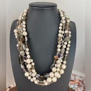 Stella & Dot Astor Five Strand Necklace w/Toggle Clasp 21” D9